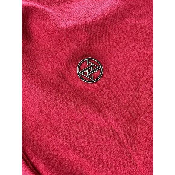 Adrienne Vittadini Top Blouse Size XL Red Neck Tie Classic Career Office Dressy‌ - Picture 16 of 16